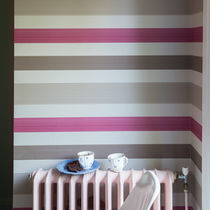 Traditional wallpaper / striped / fabric...