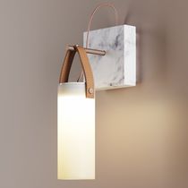 Contemporary wall light / metal / glass...
