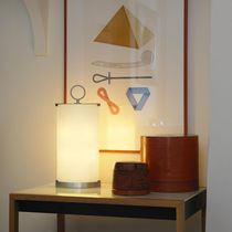 Table lamp / metal / glass / contemporary