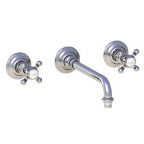 Double-handle washbasin mixer tap / wall-mounted...