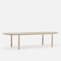 Contemporary dining table / oak / walnut...