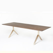 Contemporary dining table / oak / walnut...