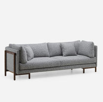 Modular sofa / contemporary / fabric / leather