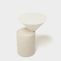 Contemporary side table / oak / walnut /...