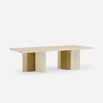 Contemporary dining table / white oak /...