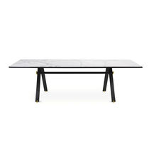 Contemporary table / anodized aluminum /...