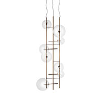 Pendant lamp / contemporary / brass / blown...