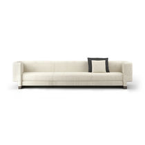 Contemporary sofa / fabric / leather / contract