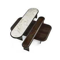 Contemporary coffee table / crystal / lacquered...