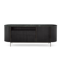 Contemporary sideboard / stained wood /...