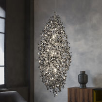 Pendant lamp / contemporary / metal / halogen