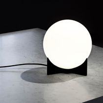 Table lamp / brass / glass / contemporary