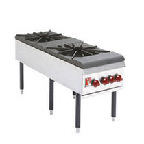 Gas cooktop / commercial / 2 burners / countertop