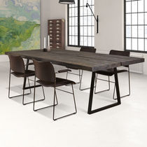 Contemporary table / ash / walnut / teak