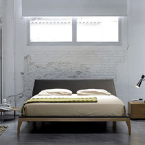 Double bed / contemporary / with upholstered...