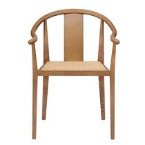 Contemporary chair / wood / ash / with armrests