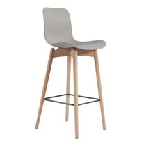 Contemporary bar chair / plastic / beech...
