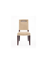 Contemporary chair / wooden / upholstered