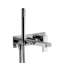 Bathtub mixer tap / wall-mounted / chromed...