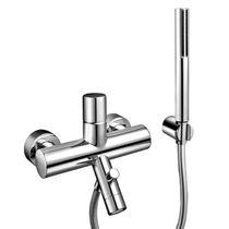 Bathtub mixer tap / wall-mounted / chromed...