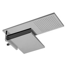 Wall-mounted shower head / rectangular /...