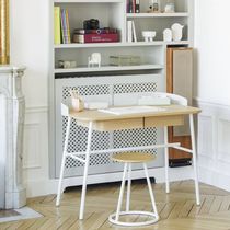 Contemporary desk / oak / MDF / metal