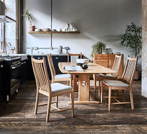 Traditional dining chair / upholstered /...