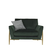 Contemporary armchair / fabric / oak / standard...