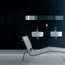 Double washbasin / wall-mounted / round...