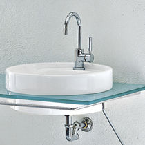 Semi-recessed washbasin / round / ceramic...
