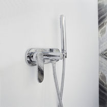 Shower mixer tap / wall-mounted / chromed...