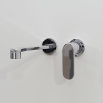 Washbasin mixer tap / wall-mounted / chrome-plated...