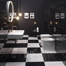 Wall-mounted washbasin / rectangular / ceramic...