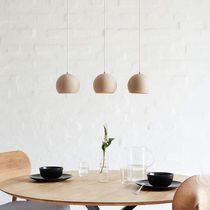 Pendant lamp / oak / contemporary / LED