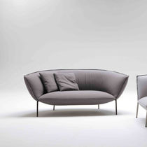 Contemporary sofa / fabric / lacquered metal...
