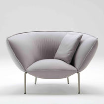 Contemporary armchair / fabric / cushion...