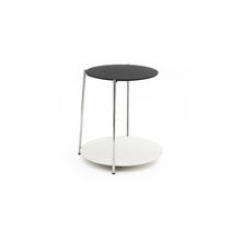 Contemporary side table / MDF / chrome steel...