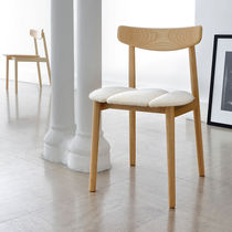Contemporary chair / fabric / ash / upholstered