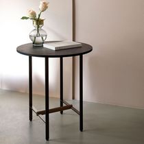 Contemporary pedestal table / oak / walnut...
