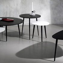 Contemporary side table / MDF / metal base...