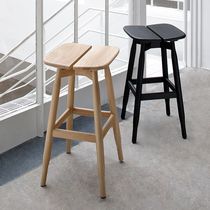 Contemporary bar stool / oak / wood veneer...