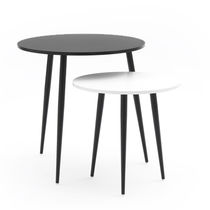Contemporary side table / MDF / metal /...