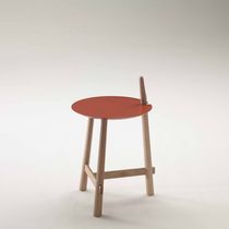 Contemporary side table / MDF / beech base...