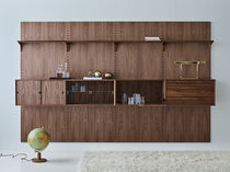 Contemporary living room wall unit / wooden