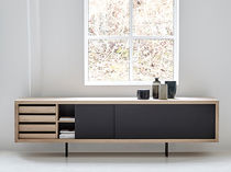 Contemporary sideboard / oak / walnut /...