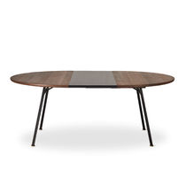 Contemporary table / oak / walnut / MDF