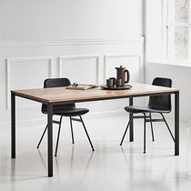 Contemporary table / solid wood / matte...