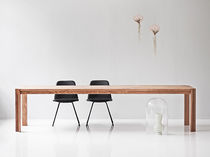 Contemporary table / oak / walnut / rectangular