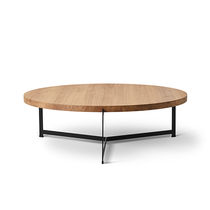 Contemporary coffee table / oak / walnut...