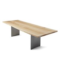 Contemporary table / solid wood / walnut...